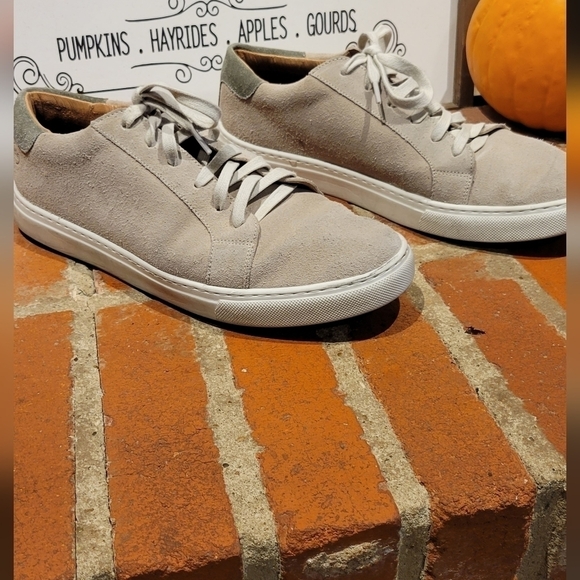 Peter Millar Suede Leather Crown Sneakers Tan & Green Size 10M - Picture 2 of 10